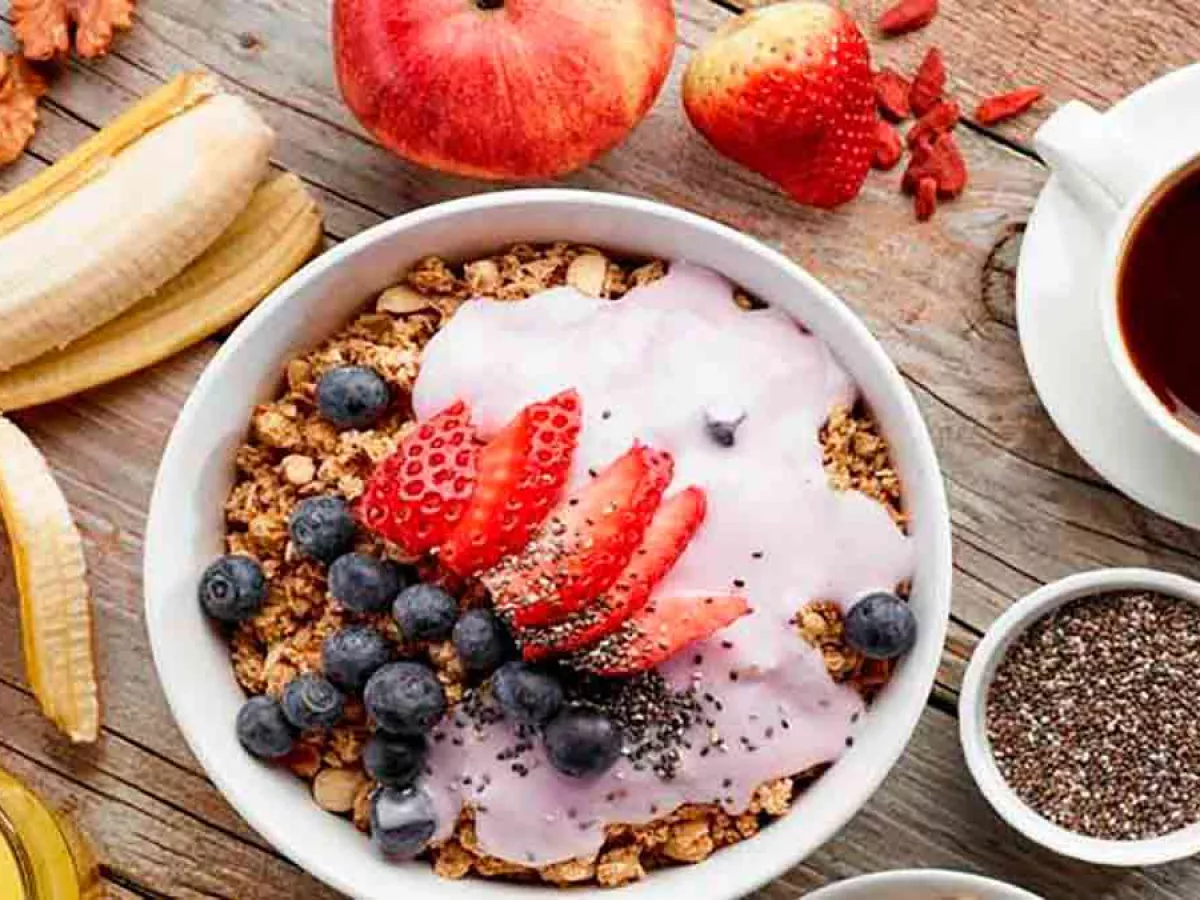 Desayuno con fibra y antioxidantes