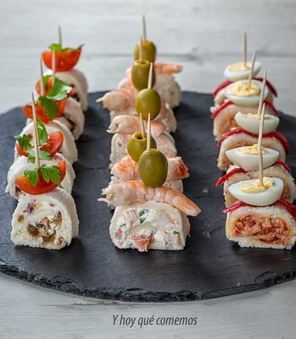 Canapé de salmón ahumado